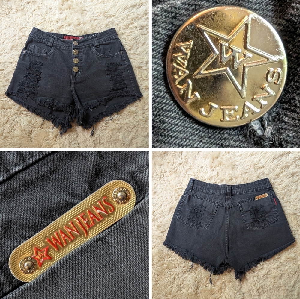High rise jean shorts from Brazil